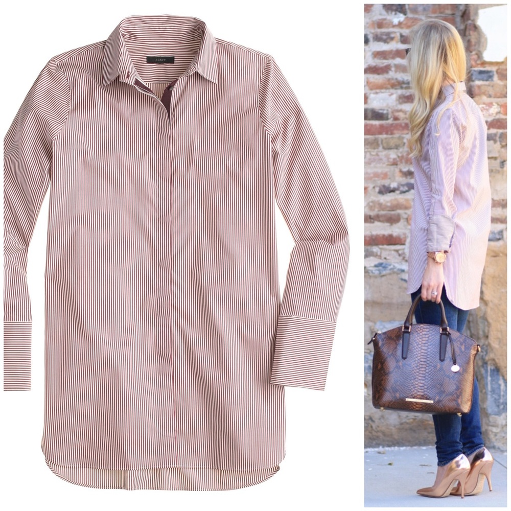 SOLD 💙 j. crew // endless shirt tunic striped - Picture 2 of 7